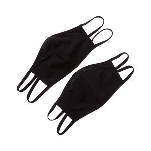 Commando 2Pk Cloth Face Mask, Black